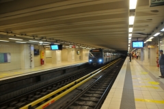 The Algiers Metro is a rapid transit system that serves Algiers, the capital of Algeria. Originally designed in the 1970s, it opened in 2011 after decades of delays due to financial challenges.