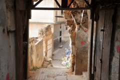Walking down the walkways in the Casbah. Every turn and corner is different.