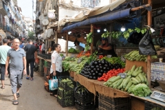 Healthy beautiful locally grown vegetables just picked and now selling a few hours later at the market in the Casbah.