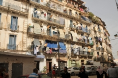Every day is laundry day hanging from the windows above