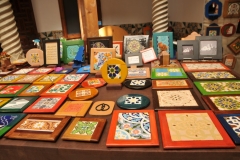 We entered the home of a former family of the Kasbah.. here we find a lady with great art and gooks and handmade items for sale.