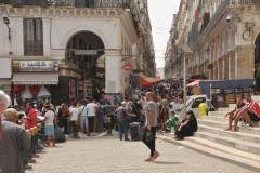 Now at a lower level in the Kasbah or Casbah.. it is a busy or busier in the outdoor market here too.