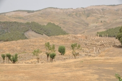The ruins in the distance which I would walk.