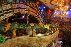 The inside of the restaurant on several levels. It was very different but the food was excellent. 