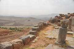The local romance speaking community probably disappeared with the Arab conquest in the second half of the 7th century, but some pottery remains showed the survival of a small village -with some christian inhabitants- inside the ruins of Tiddis until the XI century.