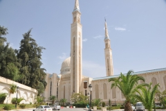 We visited the Mosque of Emir Abdelkader with its twin minarets.