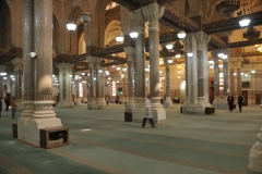 The inside can accommodate 10,000 per service.  The women have a separate room for them to pray.