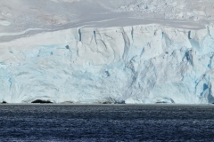The thickness of the massive ice and blue in colors in the ice are so beautiful.