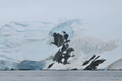 Massive amounts of ice and snow built up over the centuries.