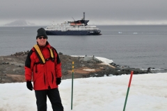 The intrepid explorer in Antarctica