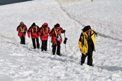 Fellow Trekkers coming up the hill with our guide Marta.