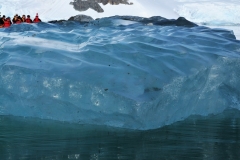 Up close an overturned iceberg