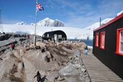 The bay was discovered during 1904 and named after Edward Lockroy, a French politician and Vice President of the Chamber of Deputies, who assisted Jean-Baptiste Charcot in obtaining government funding for his French Antarctic Expedition. The harbor was used for whaling between 1911 and 1931. During World War II, the British military Operation Tabarin established the Port Lockroy base (Station A) on tiny Goudier Island in the bay, which continued to operate as a British research station until 1962.