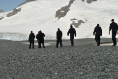 We told Argentinean Navy personnel of the Emperor Seal on the beach and they are going down to check it out. Very rare to see one on these islands.