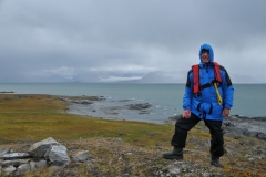 It was cold, rainy, windy and rough terrain to explore and walk on.