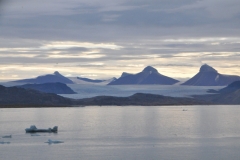 The scenery is spectacular across the bay from the small village.