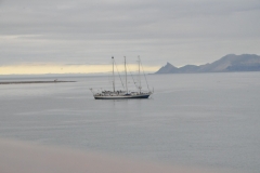 Occasionally ships will come north but only in the Summer Months. as the seas freeze over.