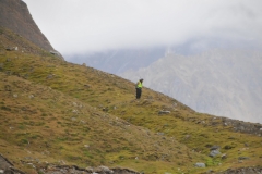 Expedition leader posted to lookout for any wild animals that could attack while we are on land exploring.