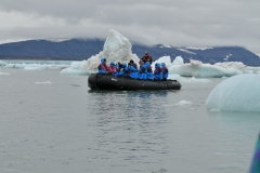 Our expedition leader told us in a few minutes all zodiacs would turn off their motors. All communication between zodiacs, the mother ship will cease for 15 minutes.