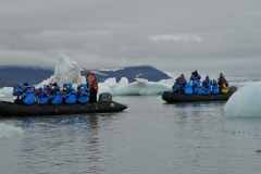 In the distance one could hear the calving of the Negribreen glacier, the crashing of the ice into the frozen ocean.  Overhead we could hear occasional birds flying around us.  A seal could be heard. It was an incredible 15 minutes of silence in the world that is constantly making noise. This was total silence.