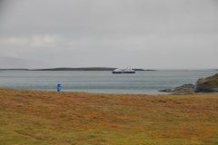 Beach where we landed ere looking back at the ship in the distance.