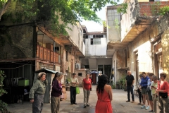 Inside courtyard in La Boca we received some tango lessons.
