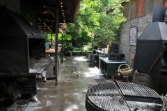 Large Asado grill and patio of a restaurant in the Boca area.