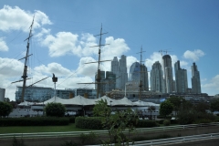 The skyline is beautiful along the Harbor