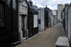 Walking through the cemetery is like walking through an old village.