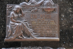 By far the most popular and visited tomb is Eva "Evita" Peron's which is always decorated with flowers and letters from admirers. To prevent her body from being stolen (yet again!), as it had by several military governments, she was finally buried deep in a concrete vault 8 m (27 ft.) underground in 1976.