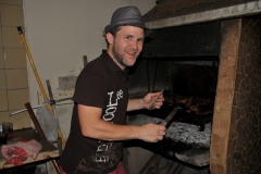 Argentina is noted for the Asado or barbecue. Asado is a traditional way of preparing food for a social event. An asado usually consists of beef, sausages, and sometimes other meats, which are cooked on a grill, called a parrilla, over an open fire over a hard wood called la lania. Juan Pablo, a good friend is called the Asador, the person who is preparing the feast for my visit with Argentinean friends.