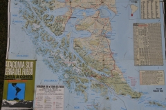 Map of Tierra del Fuego, the bottom of the world.