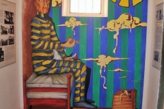 This is an actual cell with a depiction of the cell.