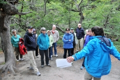On the walking trail with our guide within the National Park.