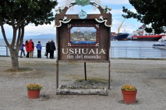 Famous location to have a photo taken. Ushuaia End of the World.