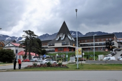 One of many hotels in Ushuaia along the water front