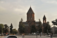 Gyumri is an urban municipal community and the second largest city in Armenia, serving as the administrative center of Shirak Province in the northwestern part of the country. Gyumri has  a population of 121,976. The 19th-century Church of the Holy Saviour to the south of the square