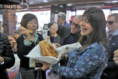 Here we have Sonya our local guide sharing with us some of the hot bread.