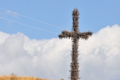 Cross made of  roadside crosses, old and new. This one was very interesting, as it was made of hundreds of smaller crosses welded together, Holy Cross,. near Artashavan and the Armenian Alphabet Monument.