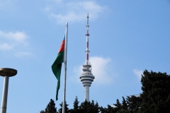 The Baku TV Tower  built in 1996, is a free standing concrete telecommunications tower in Baku, Azerbaijan. With a height of 1017 feet, it is the tallest structure in Azerbaijan and the tallest reinforced concrete building in Caucasus