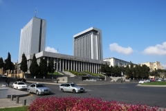 Government offices Baku. I was told the average monthly salary in Azerbaijan  is  the equivalent  of $250 US .