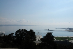 The Caspian Sea, a land locked sea.
