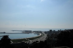 The Caspian Sea or Mazandaran Sea is a landlocked sea between Asia and Europe .  It is the world's largest inland body of water