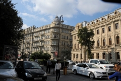 Soviet era apartment buildings near City Hall Baku