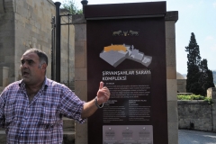 Elgin, our local guide in Azerbaijan explaining what is contained within the walled city.