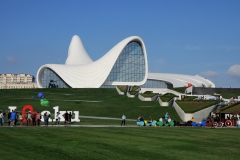 The Center houses a conference hall (auditorium), a gallery hall and a museum. The project is intended to play an integral role in the intellectual life of the city. Located close to the city center, the site plays a pivotal role in the redevelopment of Baku.