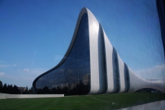 Views of the rear of the Heydar Aliyev Building