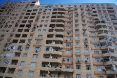Departing Baku this morning we view some of the old Soviet era apartment buildings alongside the highway
