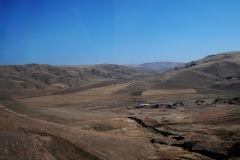 View of the countryside outside of Baku.  Very rural.