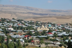 The small town Shemakha. In the center of the photo you can find the Juma Mosque.  For a long time the capital and trade center for western Azerbaijan. .